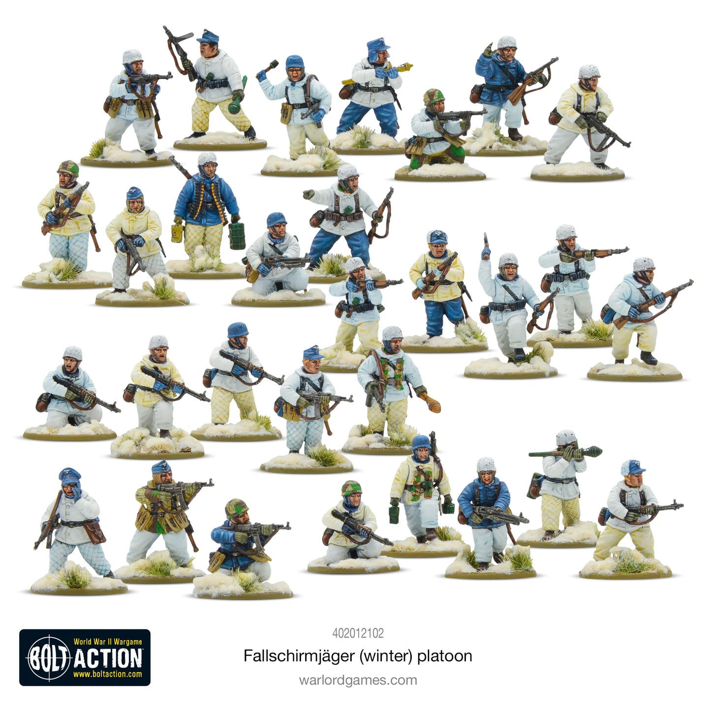 Bolt Action - German Fallschirmjäger (Winter) Platoon - Warlord Games