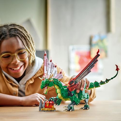 LEGO 31161 Creator 3in1 Medieval Dragon Toy - Transforms into a Sea Serpent or a Phoenix animal figure - Mythical Creatures