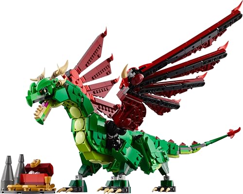 LEGO 31161 Creator 3in1 Medieval Dragon Toy - Transforms into a Sea Serpent or a Phoenix animal figure - Mythical Creatures