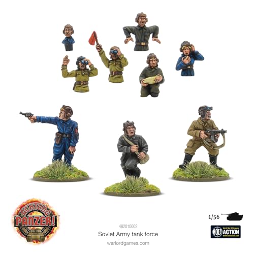 Warlord Games Soviet Army Tank Force - 1:56 / 28mm Plastic Scale Model Tanks for Achtung Panzer Highly Detailed World War 2 Miniatures for Table-top Wargaming