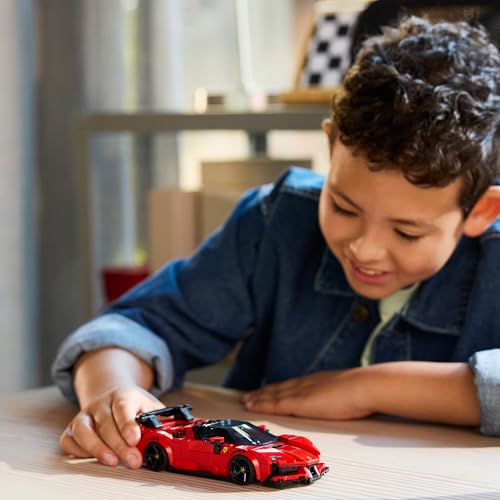 LEGO 77254 Speed Champions Ferrari SF90 XX Stradale Sports Car Toy - Model Kit with Collectible Driver Minifigure