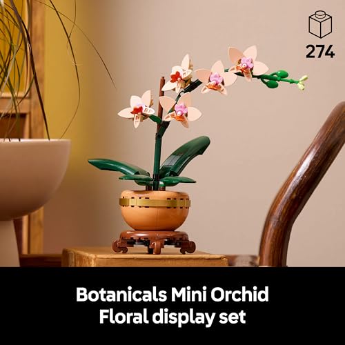 LEGO 10343 Botanicals Mini Orchid Artificial Flowers Building Set for Adults