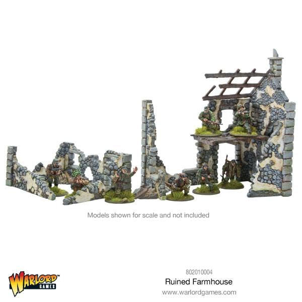 Bolt Action : Ruined Farmhouse - 28mm Scale - Warlord Games