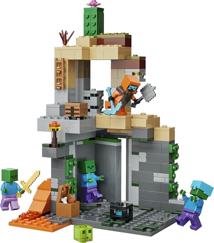 LEGO 21587 Minecraft Zombie Dungeon - with a Wanderer Minifigure, 3 Zombie Figures, a Slime & Crafting Table