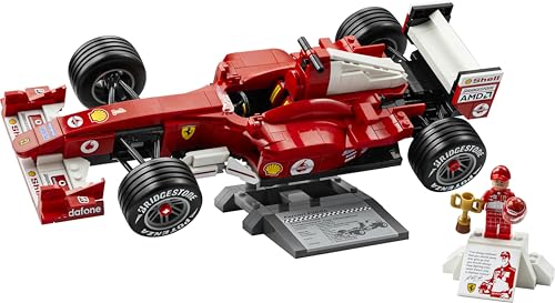 LEGO 11375 Icons Ferrari F2004 & Michael Schumacher - F1 Car Model Kit for Adults - Display Set w/ V10 Engine & Collectible Driver Minifigure