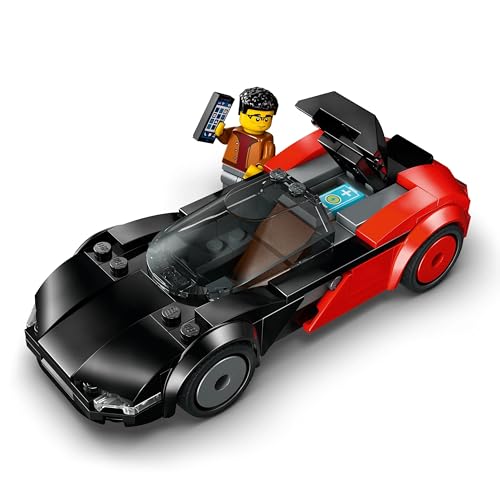 LEGO 60486 City EV Supercar Toy - Race Car Model Kit with Driver Minifigure