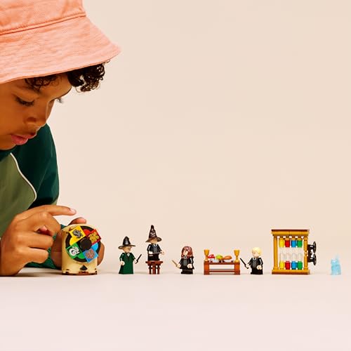 LEGO 76460 Harry Potter Hogwarts Castle : Sorting Hat Ceremony with Collectible Patronus, Hermione & Draco Malfoy Minifigures with Wands & a Spinning Wheel