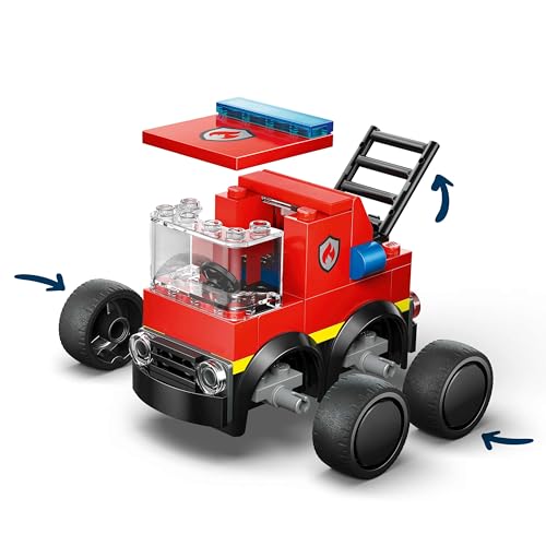 LEGO 60482 City Rides – Fire Engine Toy - Emergency Vehicles Building Set with a Firefighter Junior Minifigure