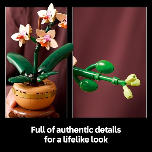 LEGO 10343 Botanicals Mini Orchid Artificial Flowers Building Set for Adults