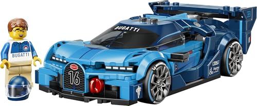 LEGO 77253 Speed Champions Bugatti Vision GT Hyper Sports Car - Model Kit w/a Collectible Driver Minifigure