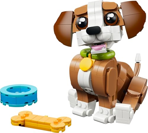 LEGO 31382 Creator 3in1 Cute Animals : Playful Puppy Dog Toy - Pet Animal Figure Transforms into a Squirrel or Duck