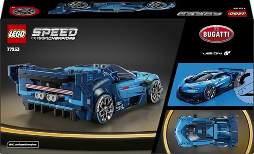 LEGO 77253 Speed Champions Bugatti Vision GT Hyper Sports Car - Model Kit w/a Collectible Driver Minifigure