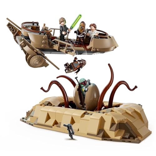 LEGO 75396 Star Wars : Return of the Jedi Desert Skiff & Sarlacc Pit, Vehicle Building Toy Set for 9 Plus Year Old Boys & Girls, Features 6 Minifigures Including Luke Skywalker