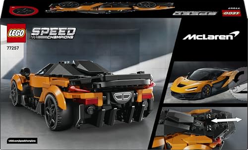LEGO 77257 Speed Champions McLaren W1 Supercar Toy - Car Model Kit with Collectible Driver Minifigure
