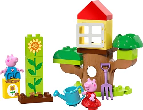 LEGO 10431 DUPLO Peppa Pig Garden and Tree House with 2 Figures, Flower Bricks and Accessories