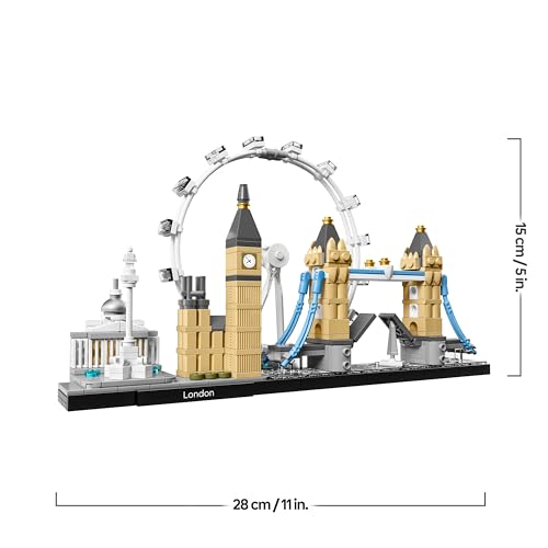 LEGO 21034 Architecture London Skyline Model Building Set, London Eye, Big Ben, Tower Bridge Collection