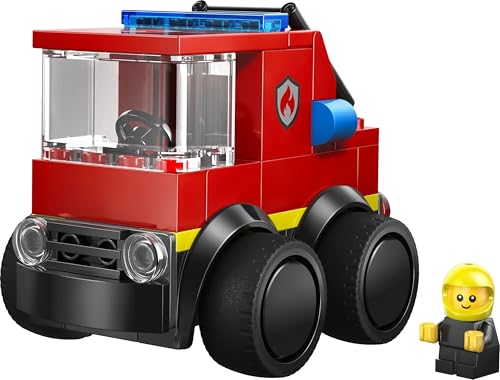 LEGO 60482 City Rides – Fire Engine Toy - Emergency Vehicles Building Set with a Firefighter Junior Minifigure