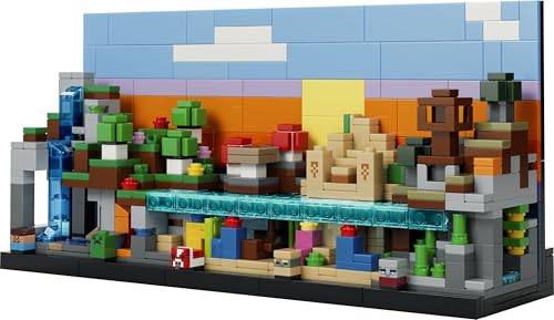 LEGO 21589 Minecraft Mini Biomes Toy - 3D Puzzle w/ 5 Microfigures