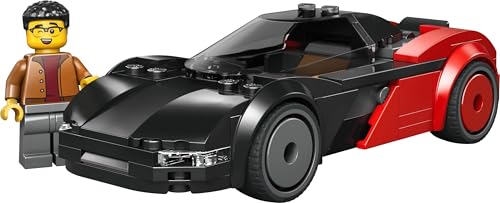 LEGO 60486 City EV Supercar Toy - Race Car Model Kit with Driver Minifigure