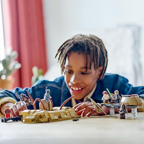 LEGO 75396 Star Wars : Return of the Jedi Desert Skiff & Sarlacc Pit, Vehicle Building Toy Set for 9 Plus Year Old Boys & Girls, Features 6 Minifigures Including Luke Skywalker