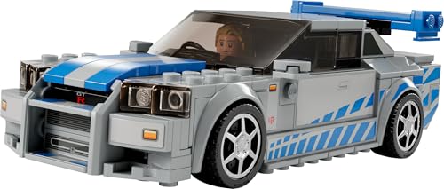 LEGO 76917 Speed Champions 2 Fast 2 Furious Nissan Skyline GT-R (R34) Race Car with Racer Minifigure
