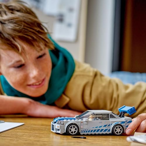 LEGO 76917 Speed Champions 2 Fast 2 Furious Nissan Skyline GT-R (R34) Race Car with Racer Minifigure