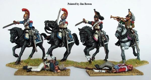 Perry Miniatures : French Napoleonic Heavy Cavalry 1812-1815 28mm Hard Plastic Figures x 14  FN120