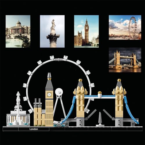LEGO 21034 Architecture London Skyline Model Building Set, London Eye, Big Ben, Tower Bridge Collection