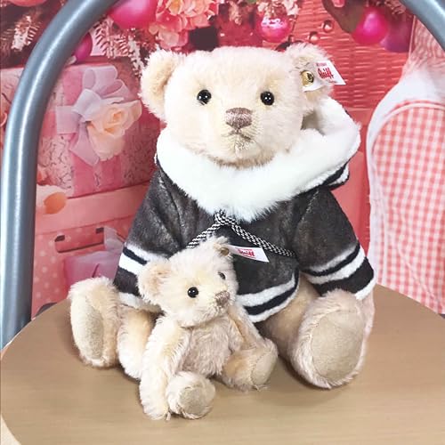 Steiff 007569 - Mama Teddy Bear with Baby - 23cm Mohair Cream -Limited Edition