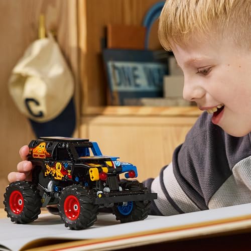LEGO 42219 Technic Monster Jam Grave Digger Fire and Ice - Pull-Back Truck