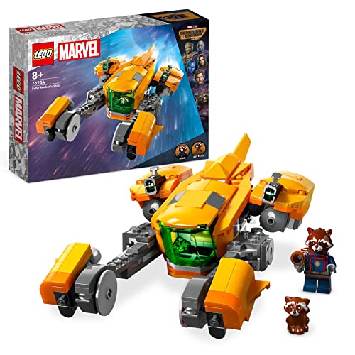 LEGO 76254 Marvel Baby Rocket's Ship Set, Guardians of the Galaxy Volume 3 Spaceship with Raccoon Super Hero Minifigures