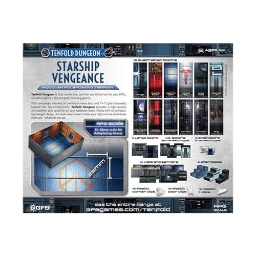 Tenfold Dungeon : Starship Vengeance - Modular Roleplaying Terrain - Gale Force Nine