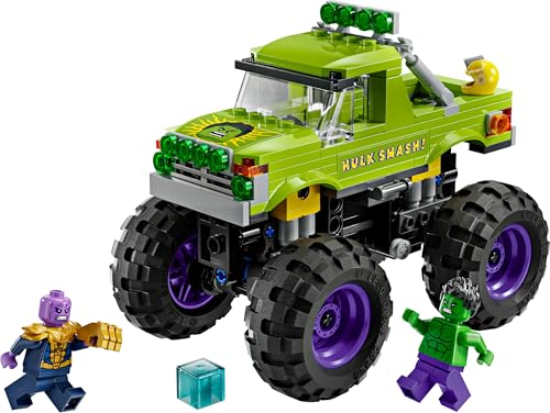 LEGO 76312 Marvel The Hulk Truck vs. Thanos with a Monster Truck plus 2 Minifigures & Accessories incl. an Infinity Gauntlet