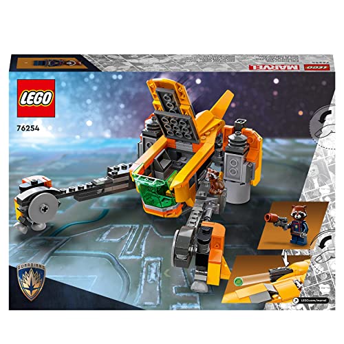 LEGO 76254 Marvel Baby Rocket's Ship Set, Guardians of the Galaxy Volume 3 Spaceship with Raccoon Super Hero Minifigures
