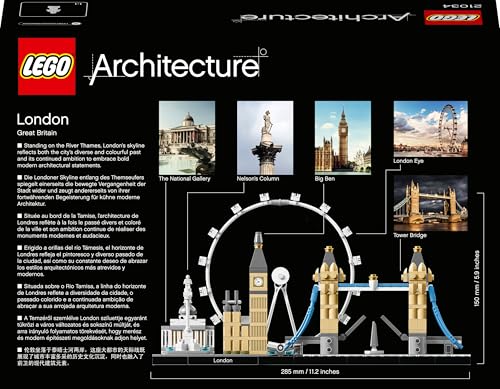 LEGO 21034 Architecture London Skyline Model Building Set, London Eye, Big Ben, Tower Bridge Collection