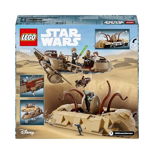 LEGO 75396 Star Wars : Return of the Jedi Desert Skiff & Sarlacc Pit, Vehicle Building Toy Set for 9 Plus Year Old Boys & Girls, Features 6 Minifigures Including Luke Skywalker