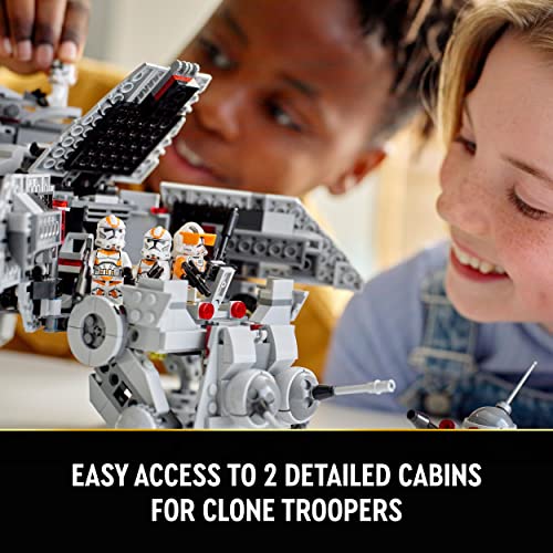 LEGO 75337 Star Wars AT-TE Walker with 3 212th Clone Troopers, Dwarf Spider & Battle Droid Figures