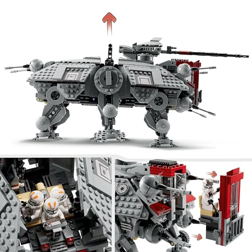 LEGO 75337 Star Wars AT-TE Walker with 3 212th Clone Troopers, Dwarf Spider & Battle Droid Figures