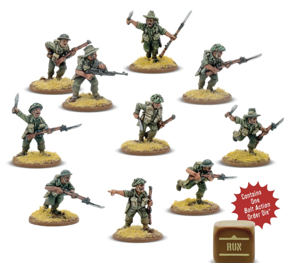 Bolt Action : British Gurkha Section (Far East) - 28mm Scale - Warlord Games
