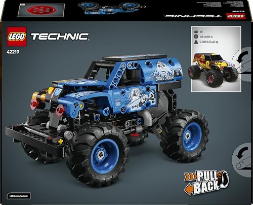 LEGO 42219 Technic Monster Jam Grave Digger Fire and Ice - Pull-Back Truck