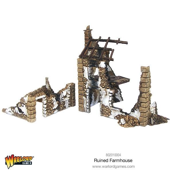Bolt Action : Ruined Farmhouse - 28mm Scale - Warlord Games