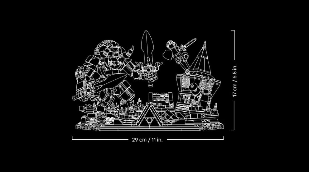 LEGO 77093 The Legend of Zelda Ocarina of Time – The Final Battle - Model Kit for Adults w/Ganon Figure & 3 Minifigures incl. Link
