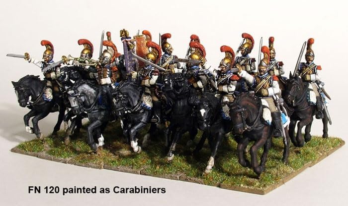 Perry Miniatures : French Napoleonic Heavy Cavalry 1812-1815 28mm Hard Plastic Figures x 14  FN120