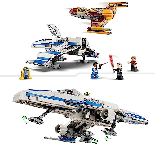 LEGO 75364 Star Wars New Republic E-Wing vs. Shin Hati’s Starfighter, Ahsoka Series Set with 2 Toy Vehicles, Droid Figure, 4 Minifigures and 2 Lightsabers