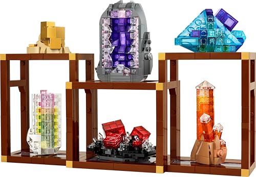 LEGO 21362 Ideas Mineral Collection - Display Model with Crystal Elements incl. Amethyst, Flourite & Tangerine Quartz, plus 3 Stands