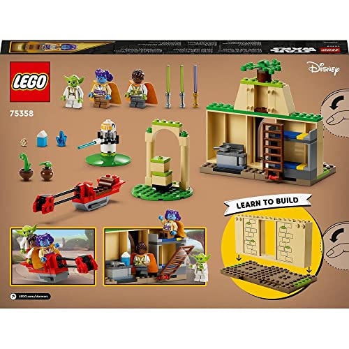 LEGO 75358 Star Wars Tenoo Jedi Temple Set with Master Yoda, Lightsabers, Droïd Figure and Speeder Bike