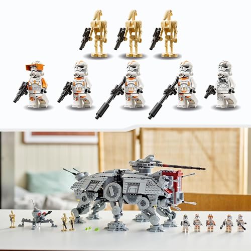 LEGO 75337 Star Wars AT-TE Walker with 3 212th Clone Troopers, Dwarf Spider & Battle Droid Figures