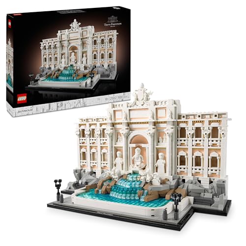 LEGO 21062 Architecture Trevi Fountain - Baroque Monument Model Kit with Palazzo Poli Facade & Minifigure Sculptures - Home or Office Decor DIY Set for Adults