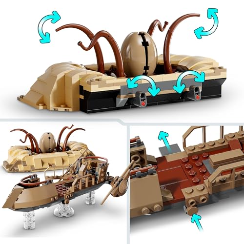 LEGO 75396 Star Wars : Return of the Jedi Desert Skiff & Sarlacc Pit, Vehicle Building Toy Set for 9 Plus Year Old Boys & Girls, Features 6 Minifigures Including Luke Skywalker