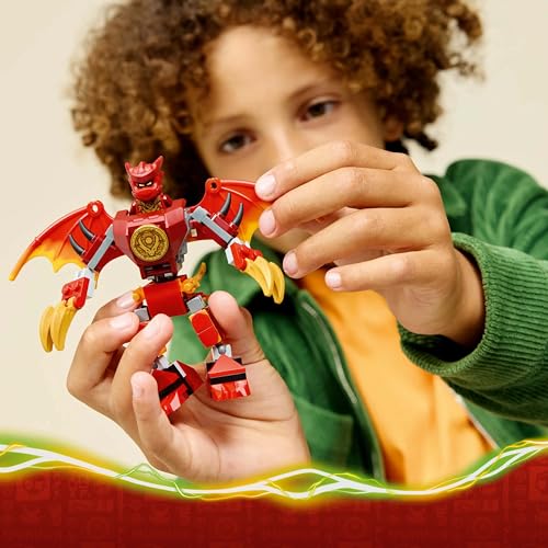 LEGO 71851 NINJAGO Kai's Dragon Mech Battle Pack - Ninja Toy w/an Action Figure, 3 Minifigures & Katanas